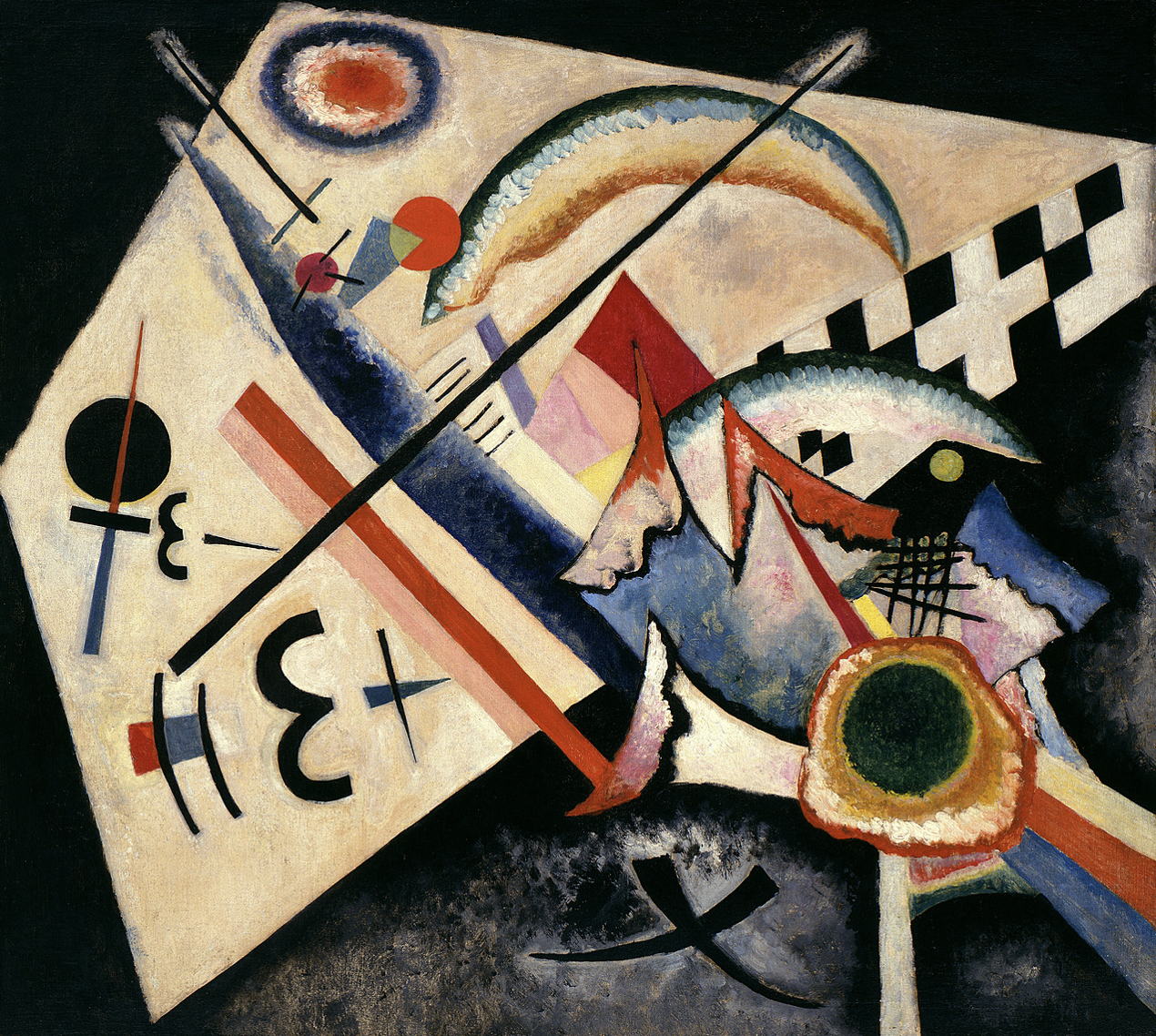 Wassily Kandinsky Weißes Kreuz, 1922 Öl auf Leinwand 100,5 × 110,6 cm Peggy Guggenheim Collection, Venedig (Solomon R. Guggenheim Foundation, New York)