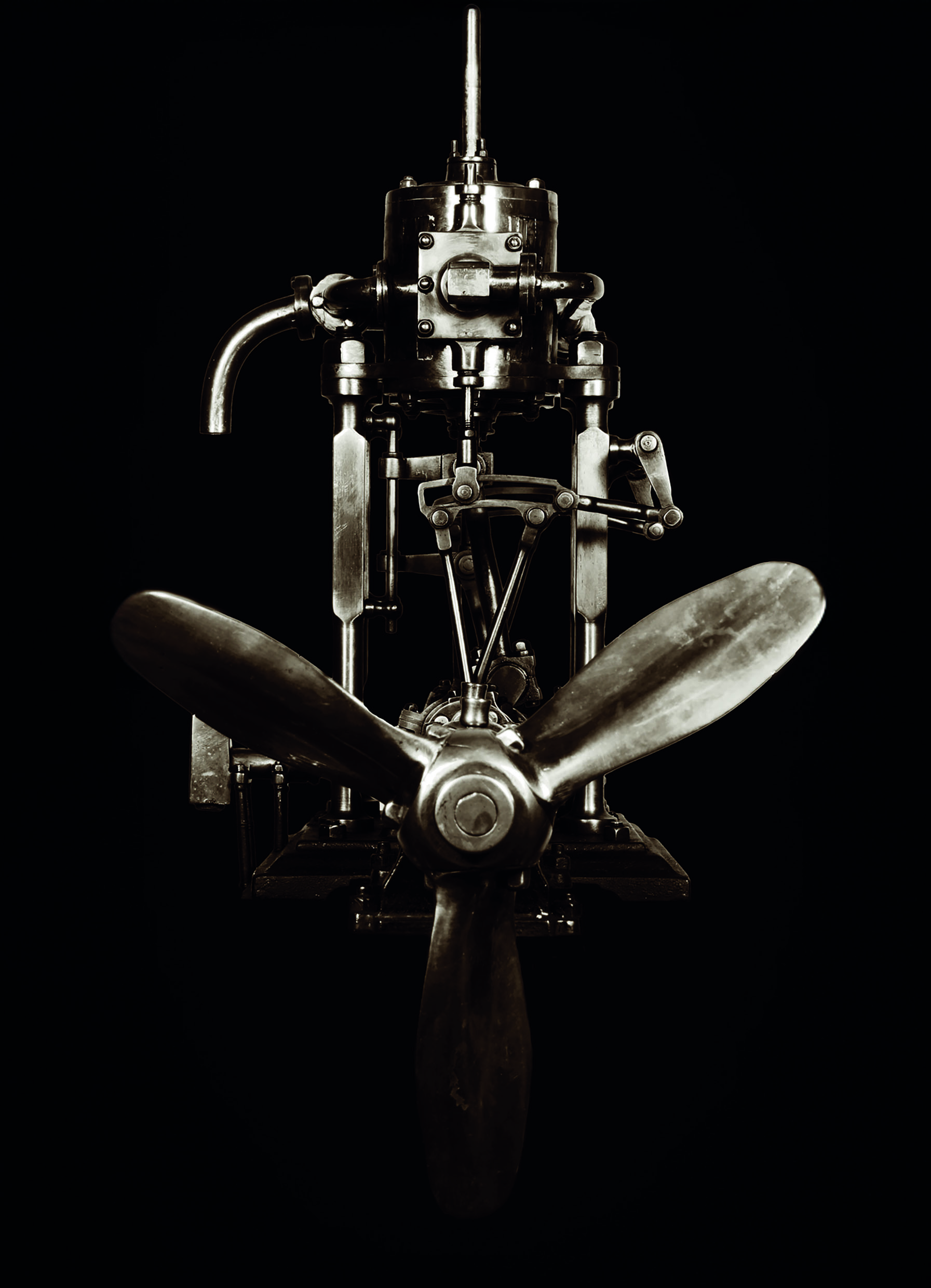 Zweizylindrige Verbunddampfmaschine mit Schiffsschraube, 1876, © IMMH