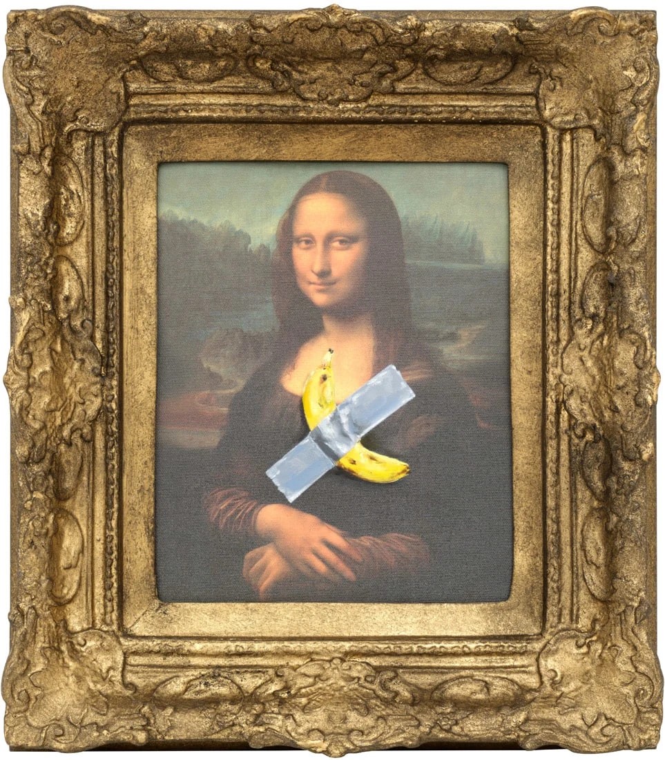 Mr. Brainwash Mona Lisa with Cattelan Banana
