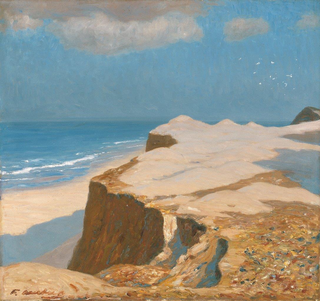 Fritz Overbeck, Morgen am Strand, Kliff bei Kampen, 1907, Öl auf Leinwand, 73x76cm