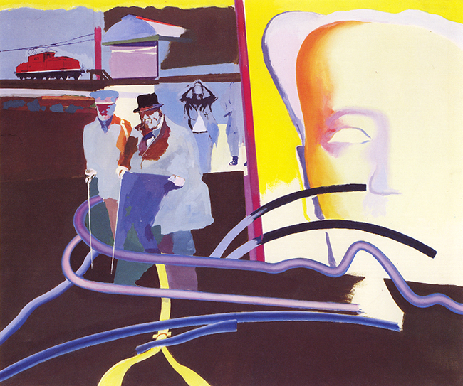 Ulrich Baehr, Neon Mao, 1968, Acryl auf Leinwand, 140 x 160 cm