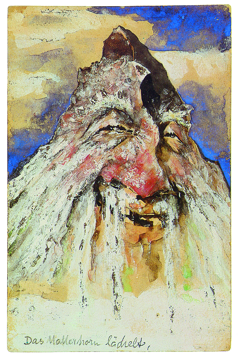 Emil Nolde, Das Matterhorn lächelt, Bergpostkarte, 1896. © Nolde-Stiftung Seebüll. 