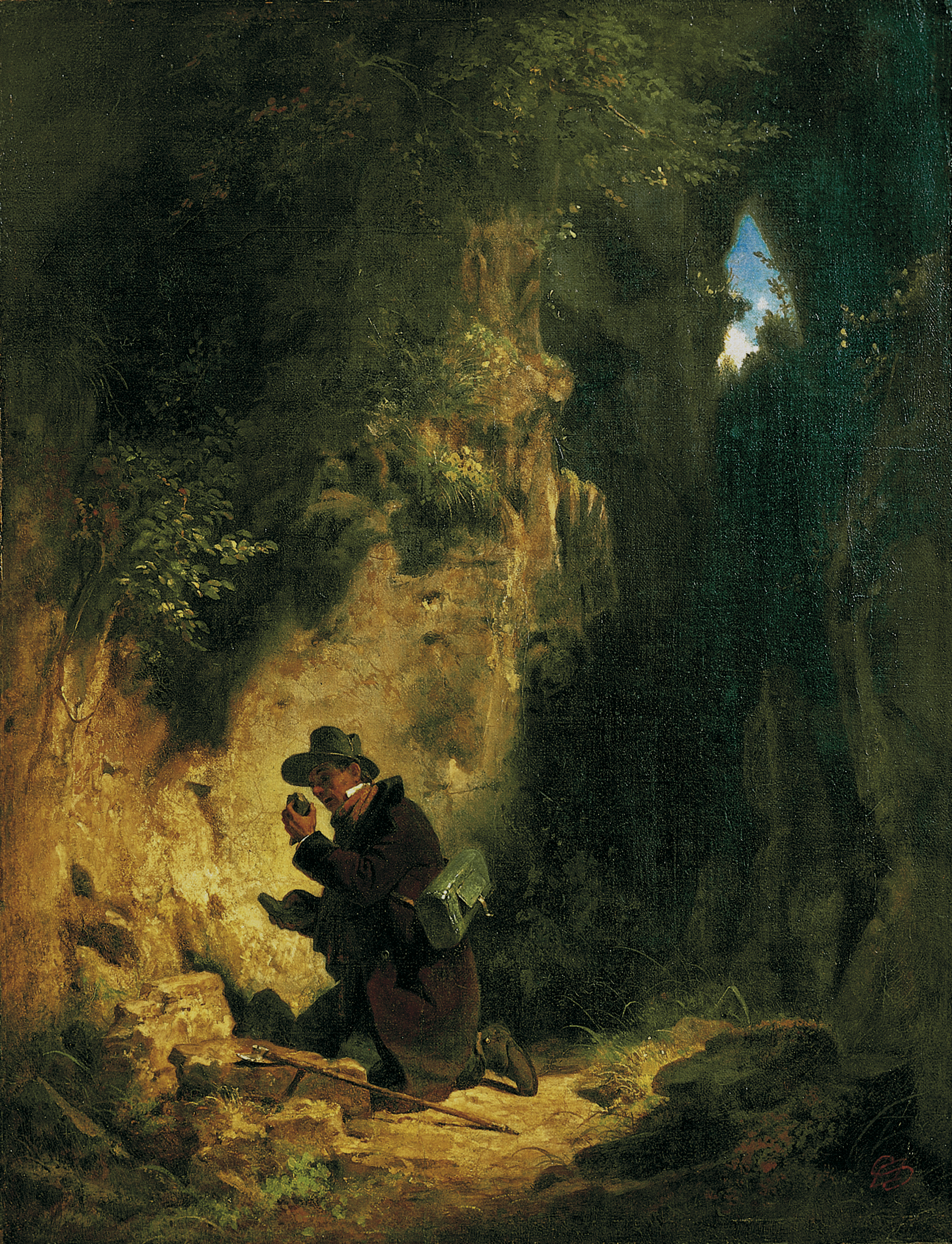 Carl Spitzweg, Der Geologe, o. J. (für die Ausstellung „Mehr Licht!“). Von der Heydt-Museum Wuppertal 