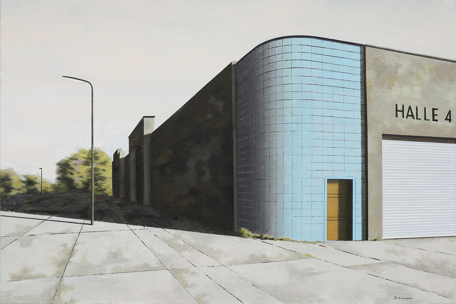 Andreas Silbermann, Halle 4, 2022, Öl auf Leinwand, 55 x 80 cm