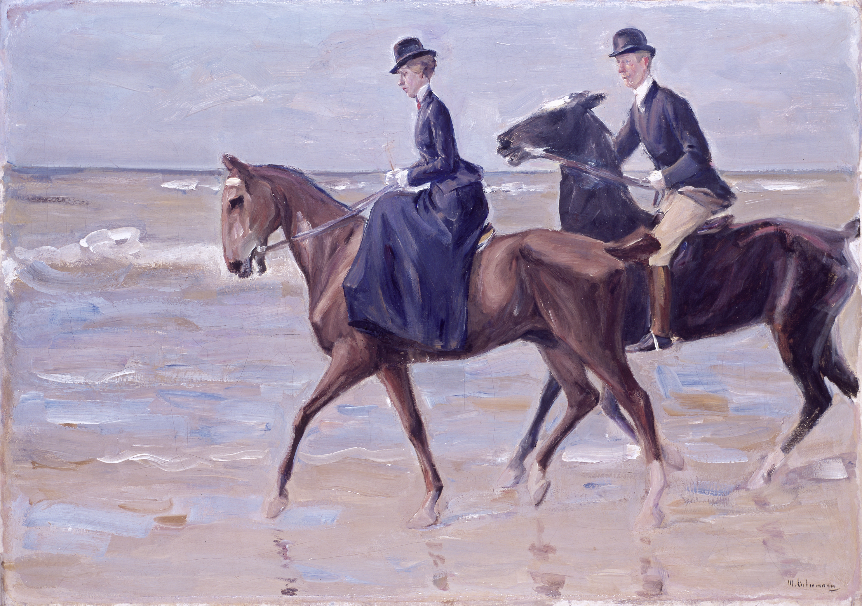 Max Liebermann: Reiter und Reiterin am Strand, 1903, Öl auf Leinwand, 72,5 x 101 cm. Wallraf-Richartz-Museum & Fondation Corboud, Köln / Foto: Rheinisches Bildarchiv Köln, rba_c016036