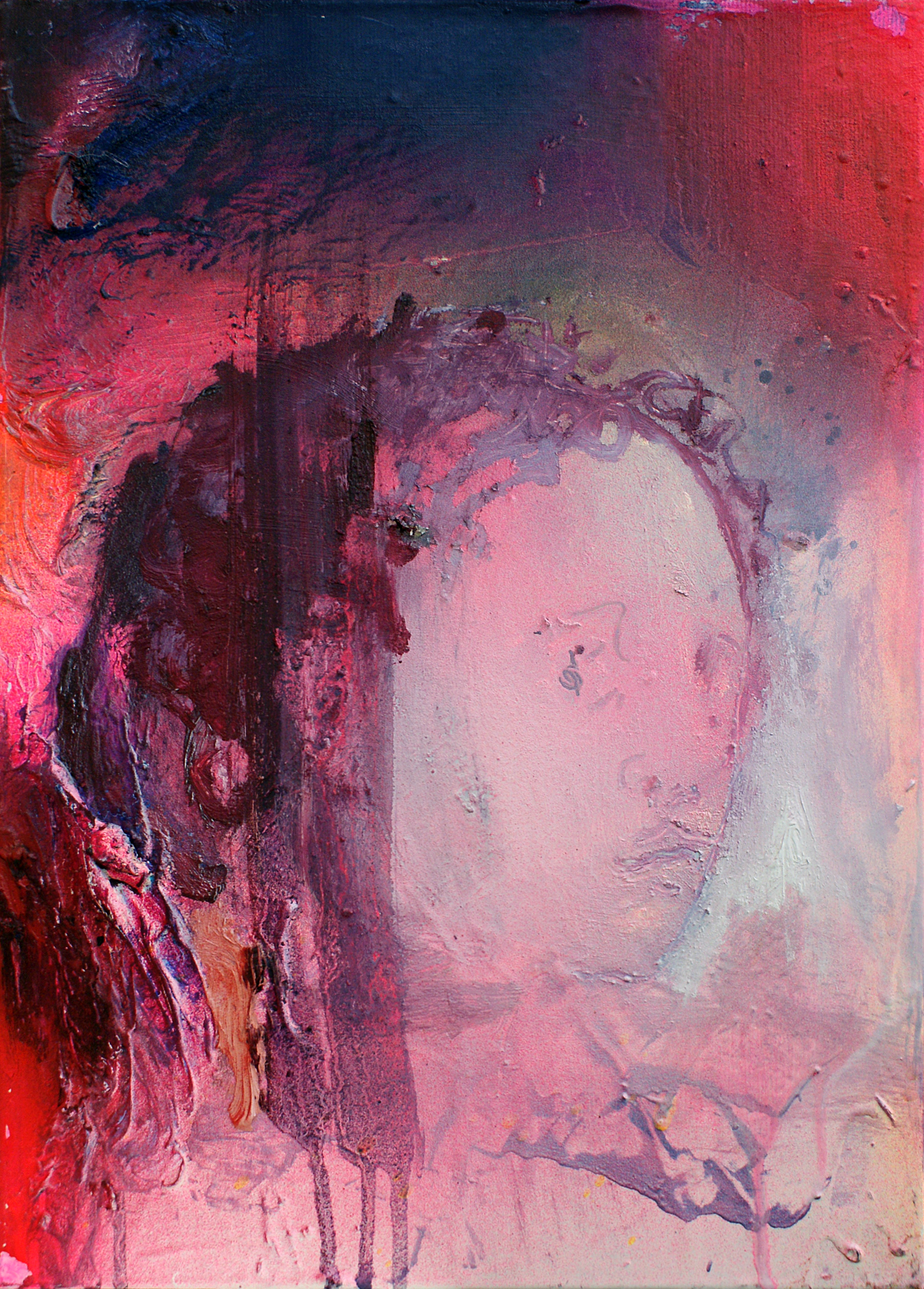 Thomas Lange, Pontormo, 2023-2024, Mischtechnik auf Leinwand, 35 x 25 cm