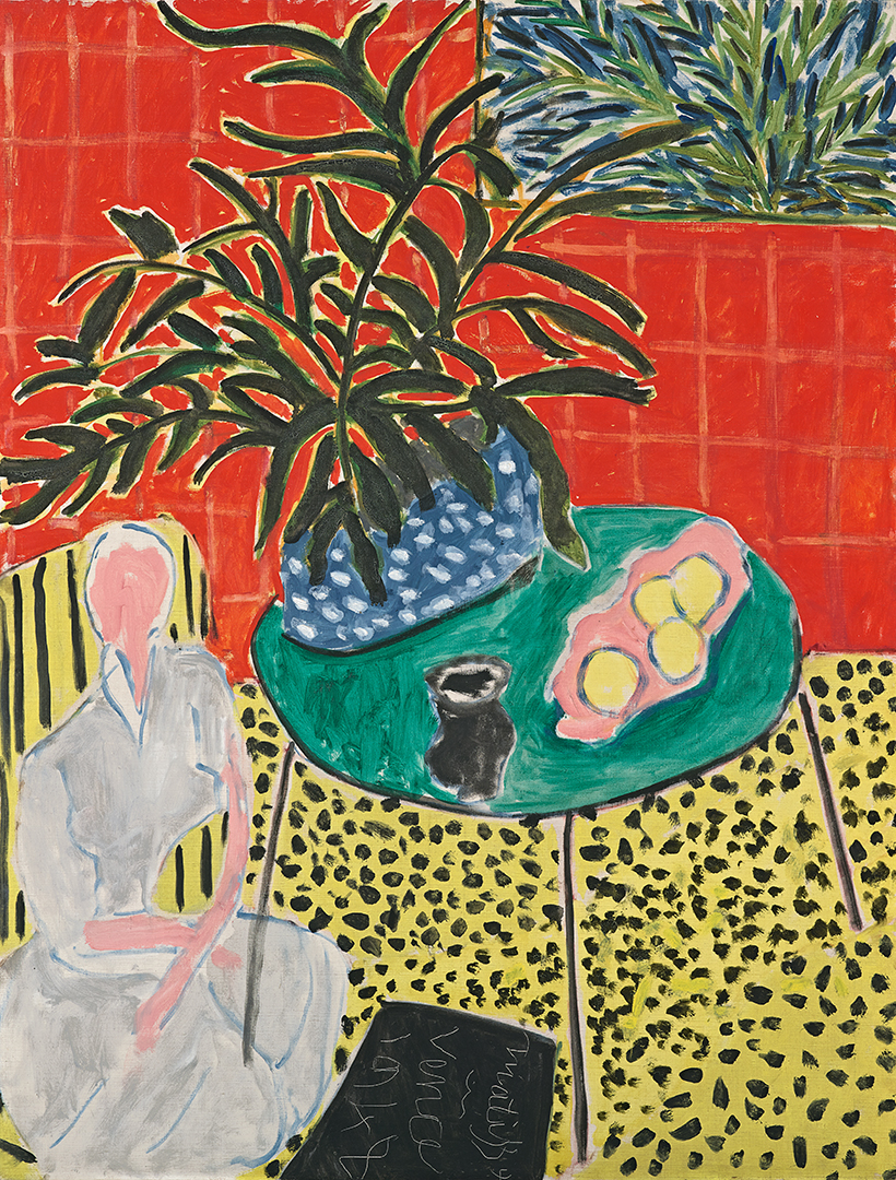 Henri Matisse, Intérieur à la Fougère Noire, 1948, Öl auf Leinwand, 116,5 x 89,5 cm, Fondation Beyeler, Riehen/Basel, Sammlung Beyeler, Foto: Robert Bayer, Bildpunkt
