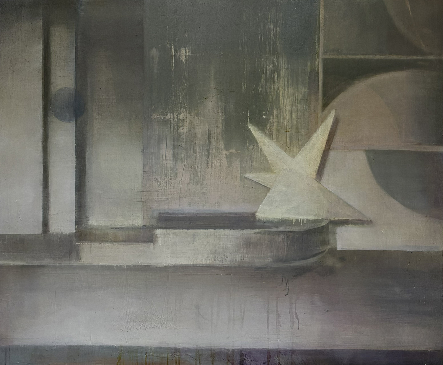 Eric Keller, Lüttewitz III, 2026, Öl auf Holz, 100 x 120 cm, @ Eric Keller, courtesy Galerie Poll, Berlin