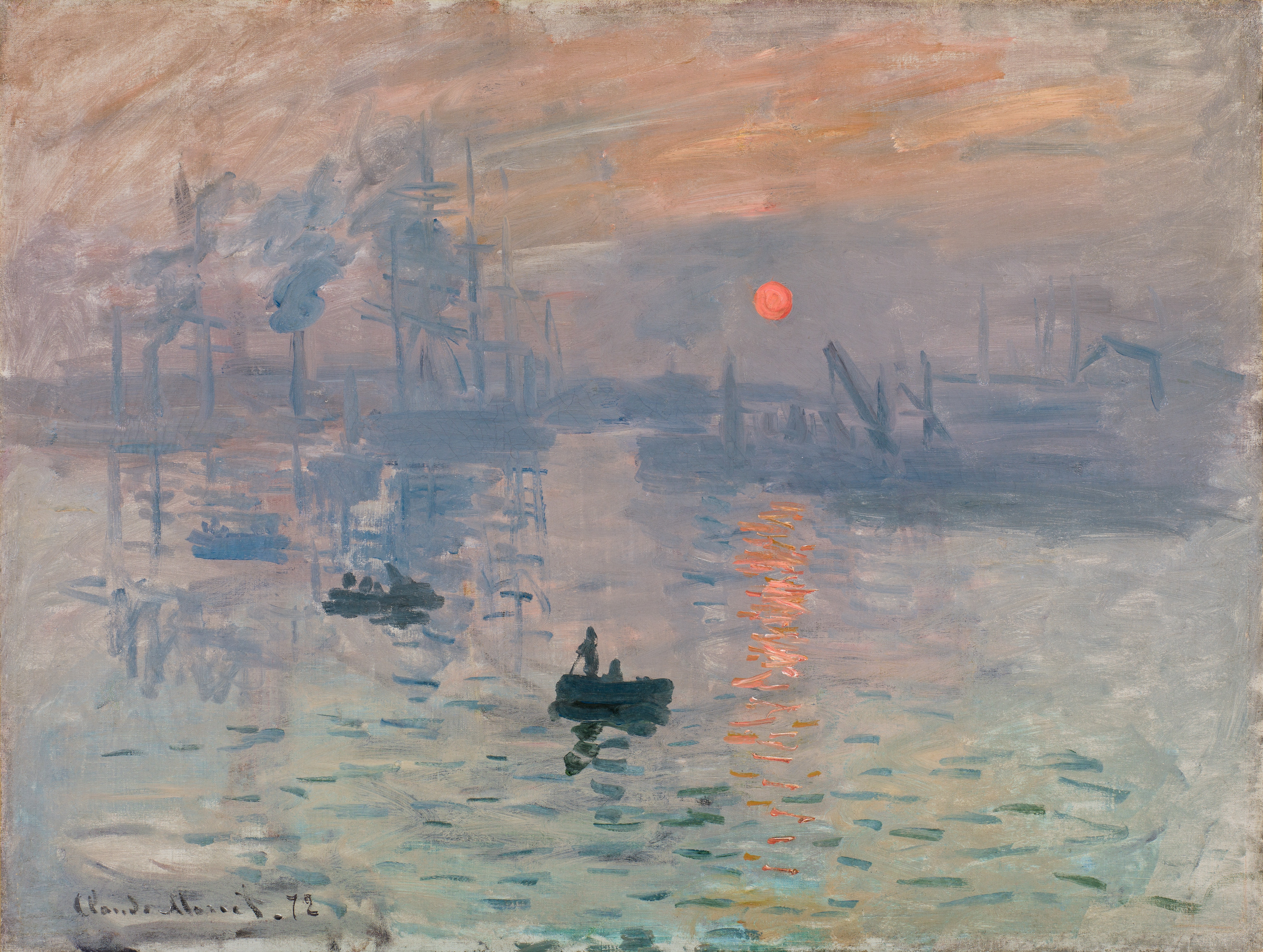 Claude Monet Impression, Sonnenaufgang, 1872 Öl auf Leinwand 50 x 65 cm Musée Marmottan Monet, Paris, Schenkung Eugène und Victorine Donop de Monchy, 1940 © bpk / RMN - Grand Palais