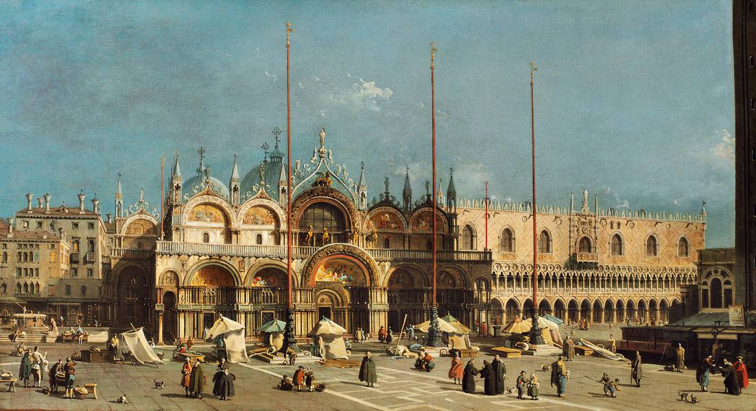 Canaletto: Markusplatz mit Dogenpalast, 1740-1750. Arp Museum Bahnhof Rolandseck/ Sammlung Rau für UNICEF, Remagen