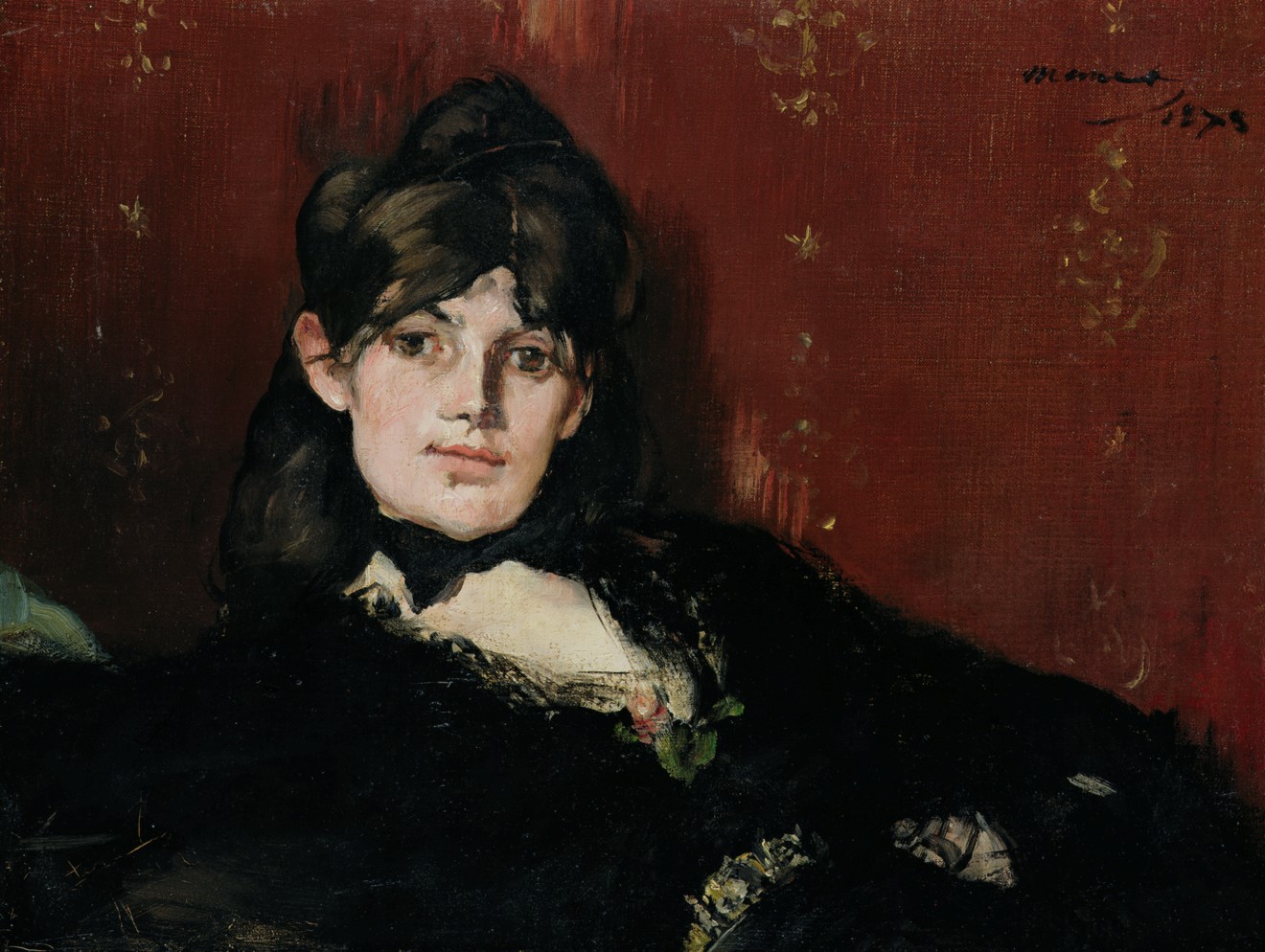 Édouard Manet, Portrait von Berthe Morisot liegend, 1873, Musée Marmottan Monet, Paris, Annie Rouart Nachlass, 1993