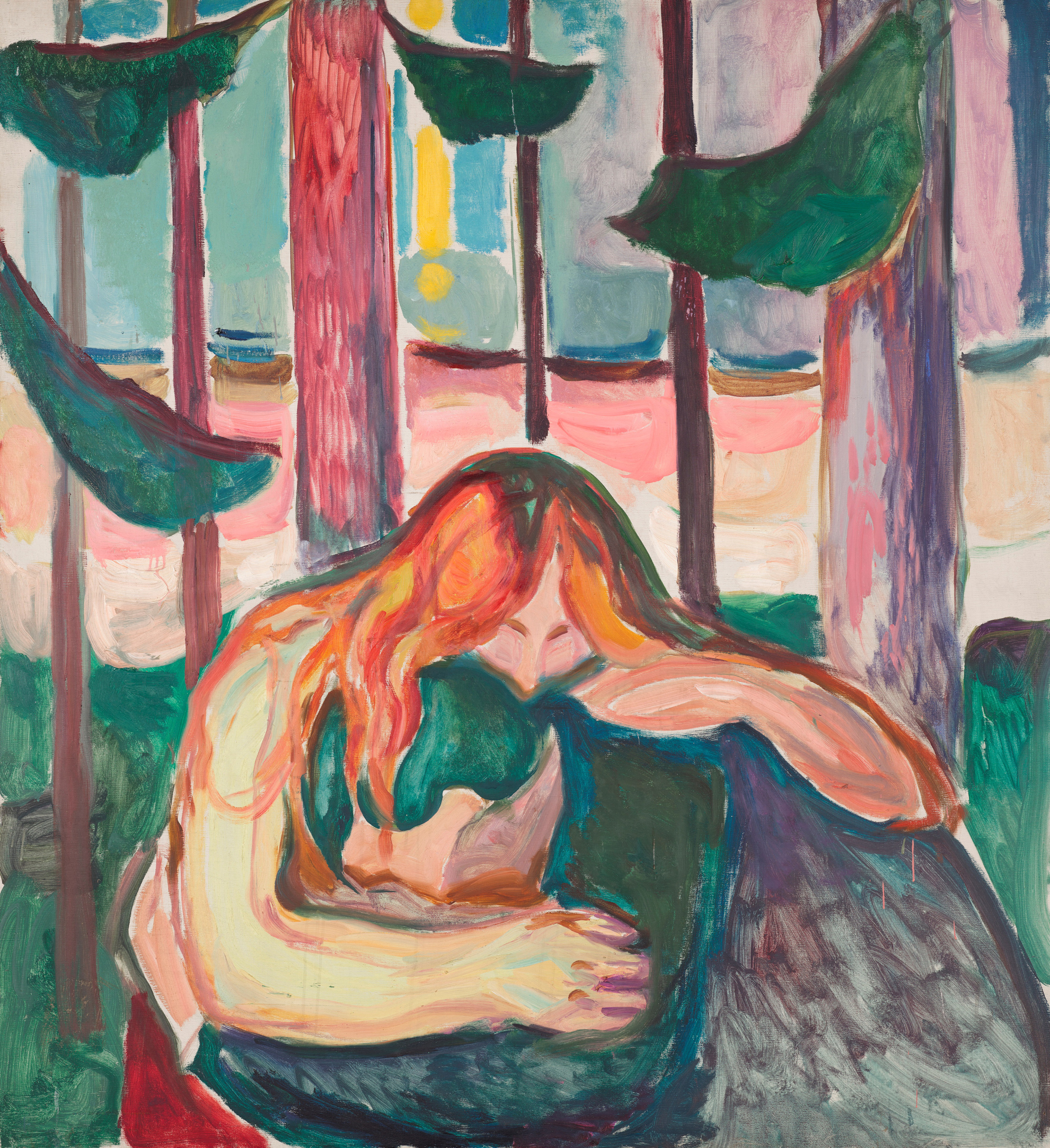 Edvard Munch (1863–1944) Vampir im Wald, 1916–1918 Öl auf Leinwand, 149 x 137 cm Munchmuseet, Oslo © Munchmuseet, Oslo