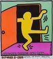 Keith Haring (1958-1990), National Coming Out Day, entstanden für die 'National Gay Rights Advocates', New York, USA, 1988, Offsetlithografie, 66 x 58,4 cm, © Keith Haring Foundation