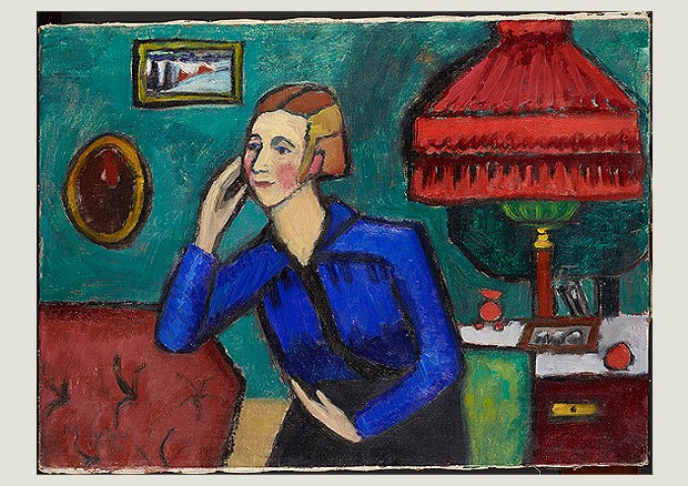 Gabriele Münter, Die blaue Bluse (Frau Oscar Olson), 1917 Gabriele Münter- und Johannes Eichner-Stiftung, München, © VG Bild-Kunst, Bonn 2022