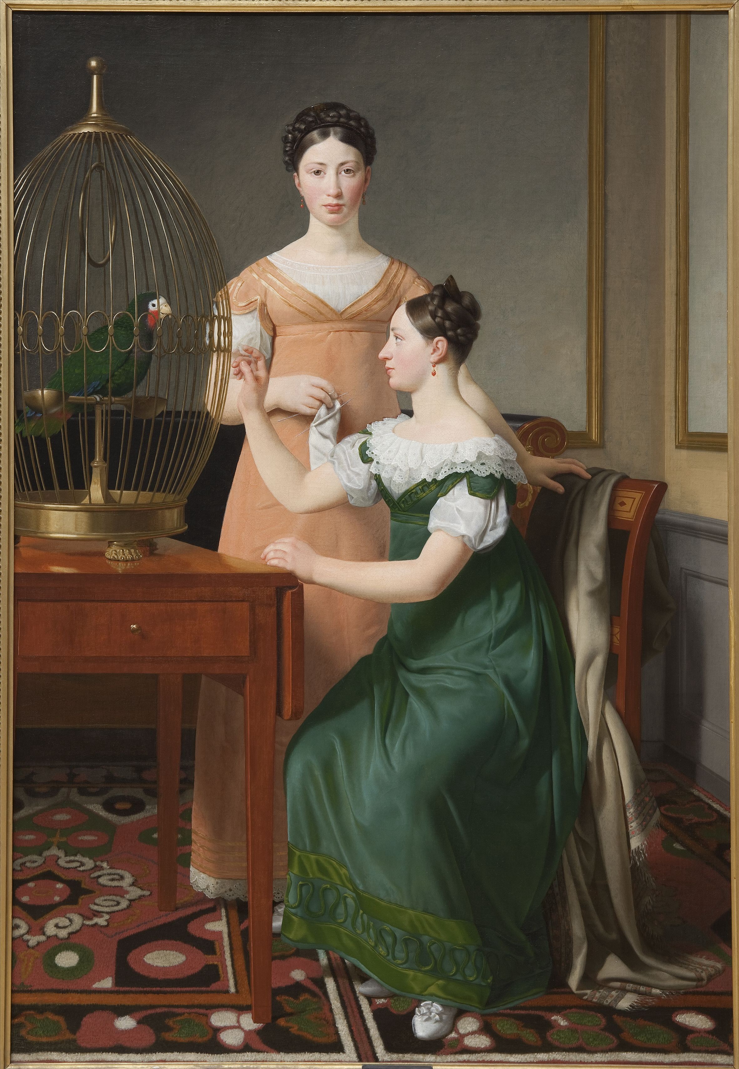 Christoffer Wilhelm Eckersberg (1783–1853). Doppelbildnis der Schwestern Bella und Hanna Nathanson, 1820, Öl auf Leinwand, 125 x 85,5 cm, Kopenhagen, Statens Museum for Kunst. Foto: SMK - The National Gallery of Denmark