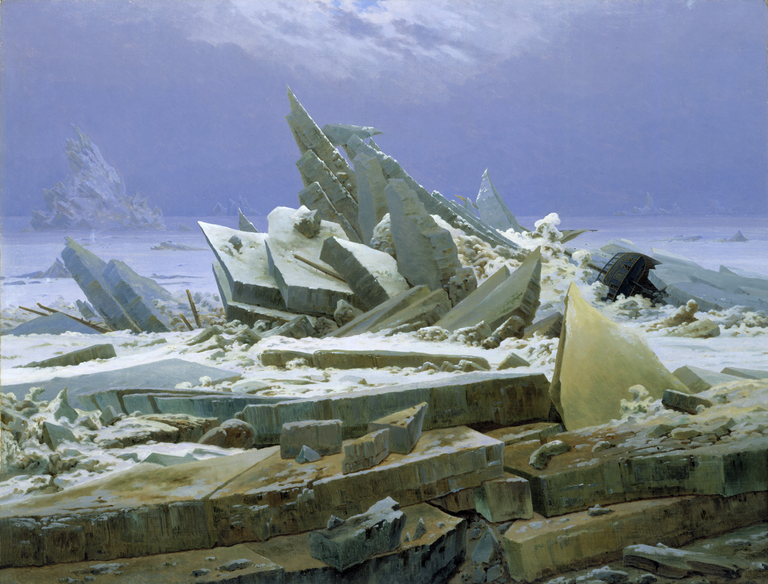 Caspar David Friedrich (1774–1840). Das Eismeer, 1823/24. Öl auf Leinwand, 96,7 x 126,9 cm. © Hamburger Kunsthalle / bpk. Foto: Elke Walford