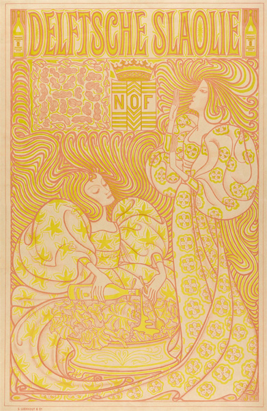 Jan Toorop (Entwurf), Delftsche Slaolie, 1895, Plakat, Farblithographie, Sammlung Gemeentemuseum Den Haag