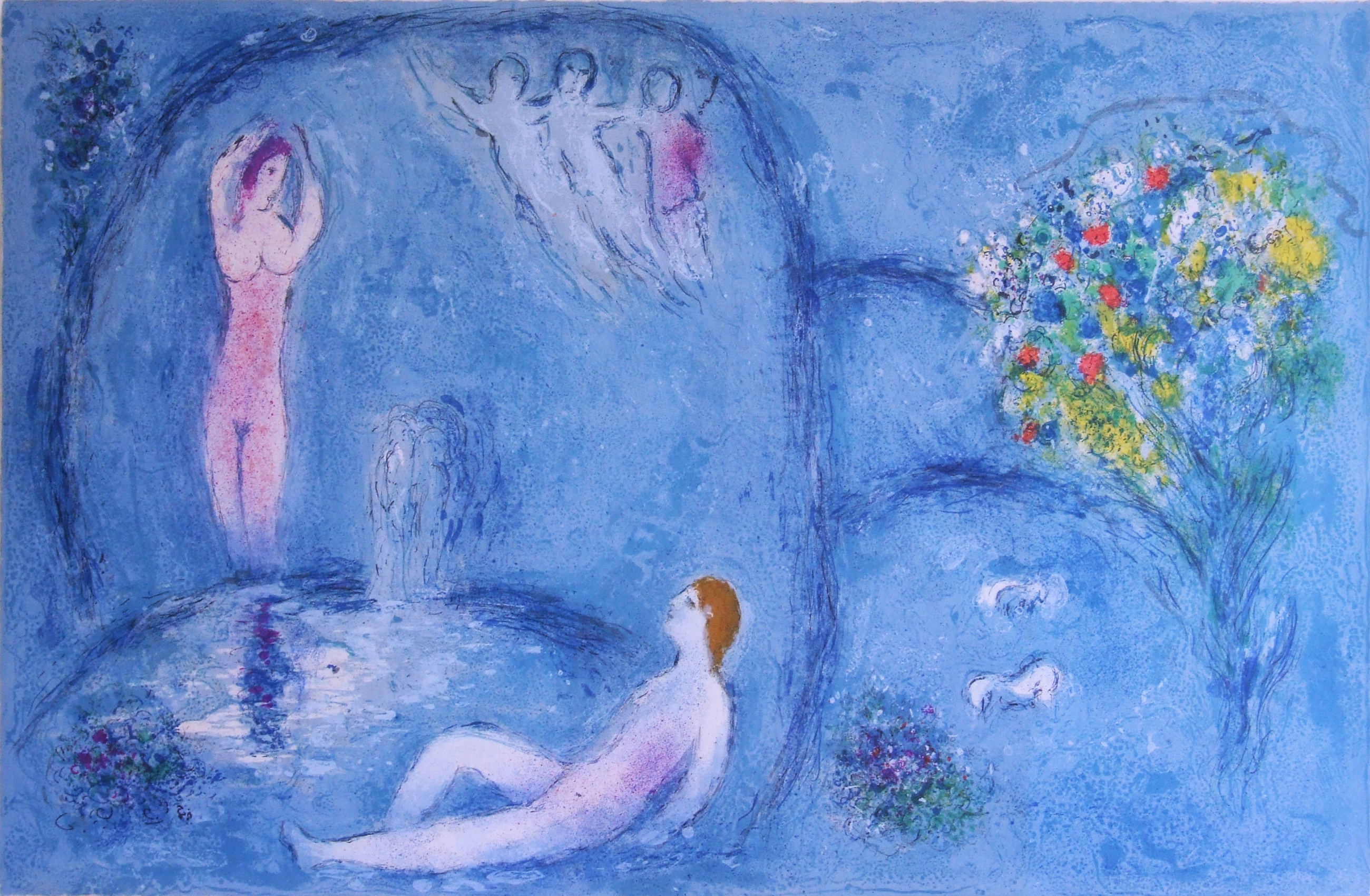 Chagall, Marc, Die Felsengrotte der Nymphen, 1961 (Mourlot 321), © VG Bild-Kunst, Bonn 2019