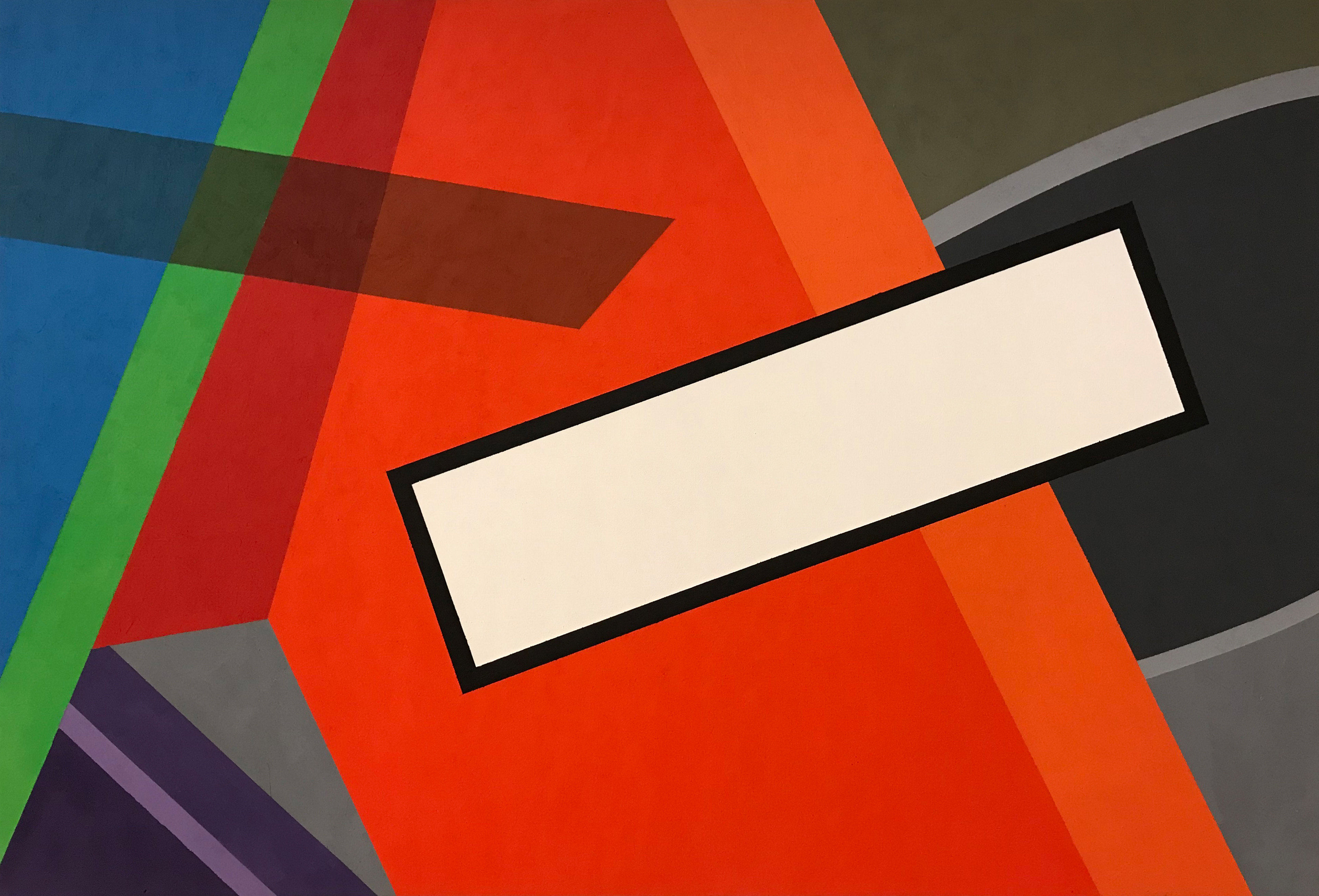 Peter Benkert, Weiße Zone, 2001, Acryl auf Leinwand, 95 x 140 cm