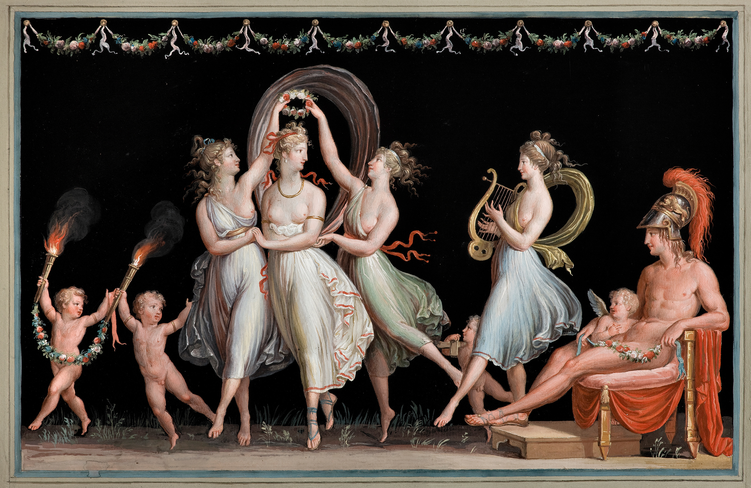 Antonio CanovaDie Grazien und Venus tanzen vor Mars, 1799Tempera auf Papier© Museo e Gipsoteca Antonio Canova, Possagno (Treviso)