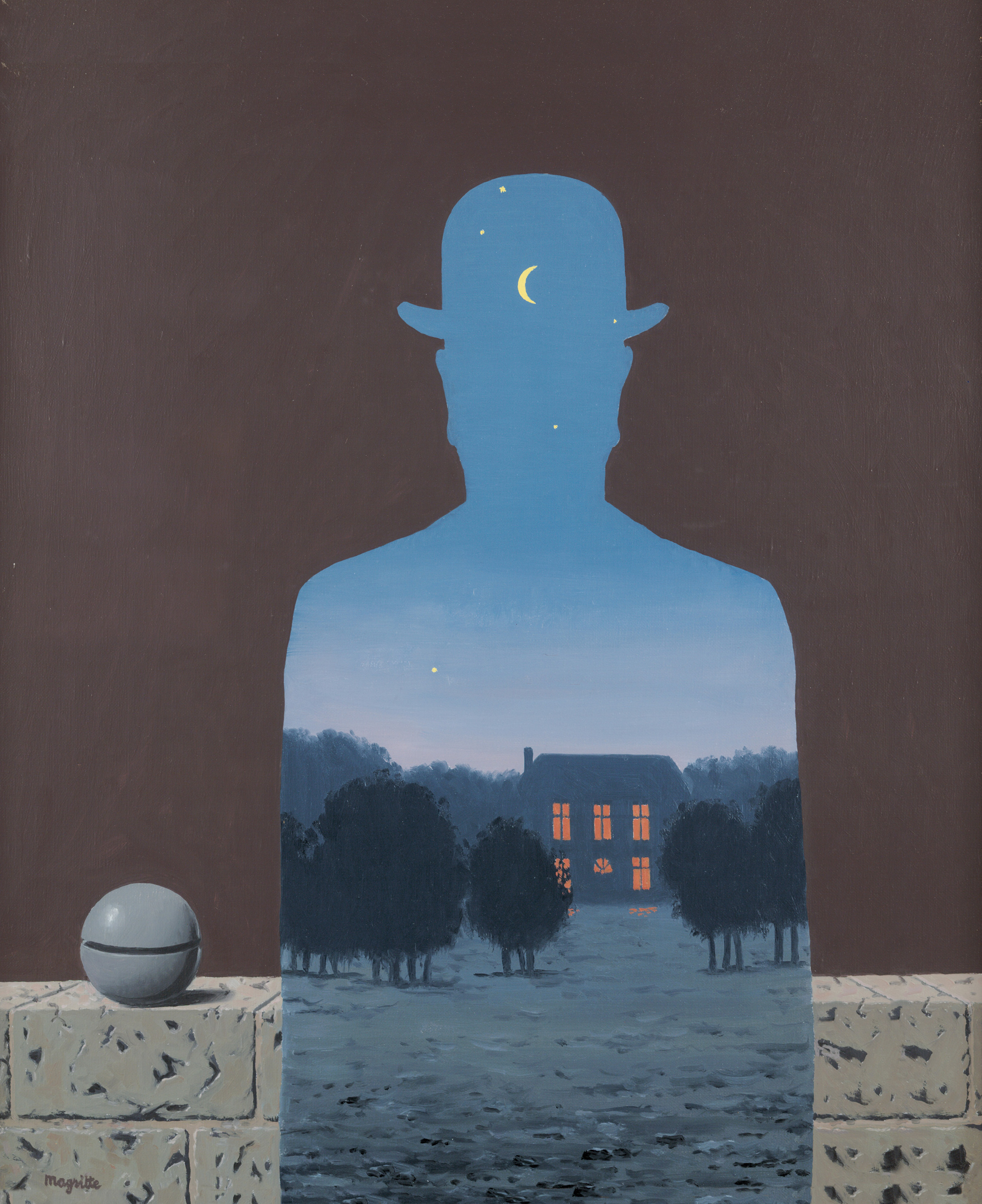 René Magritte, L'Heureux donateur, 1966, Öl auf Leinwand, 55,5 x 45,5 cm, Musée d'Ixelles-Brussels, Photo: Mixed Media © VG Bild-Kunst, Bonn 2017