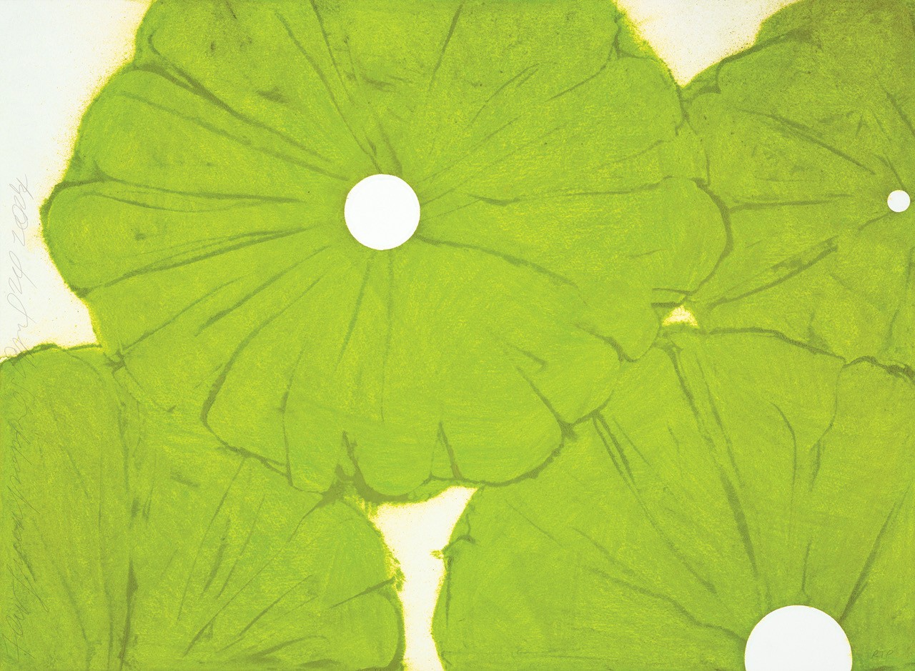 Donald Sultan neue Arbeiten erchienen - Four Big Poppies | FRANK FLUEGEL GALERIE