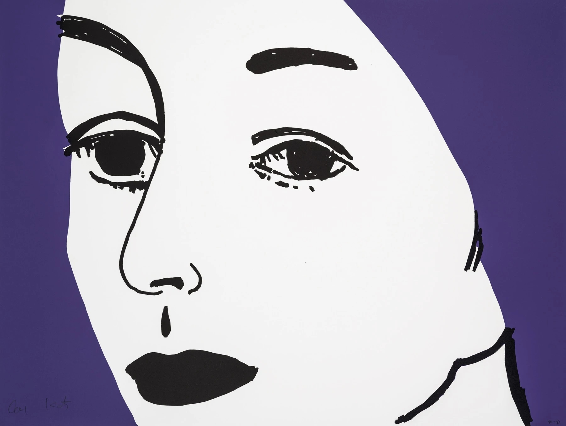 Alex Katz Ada Black & Purple