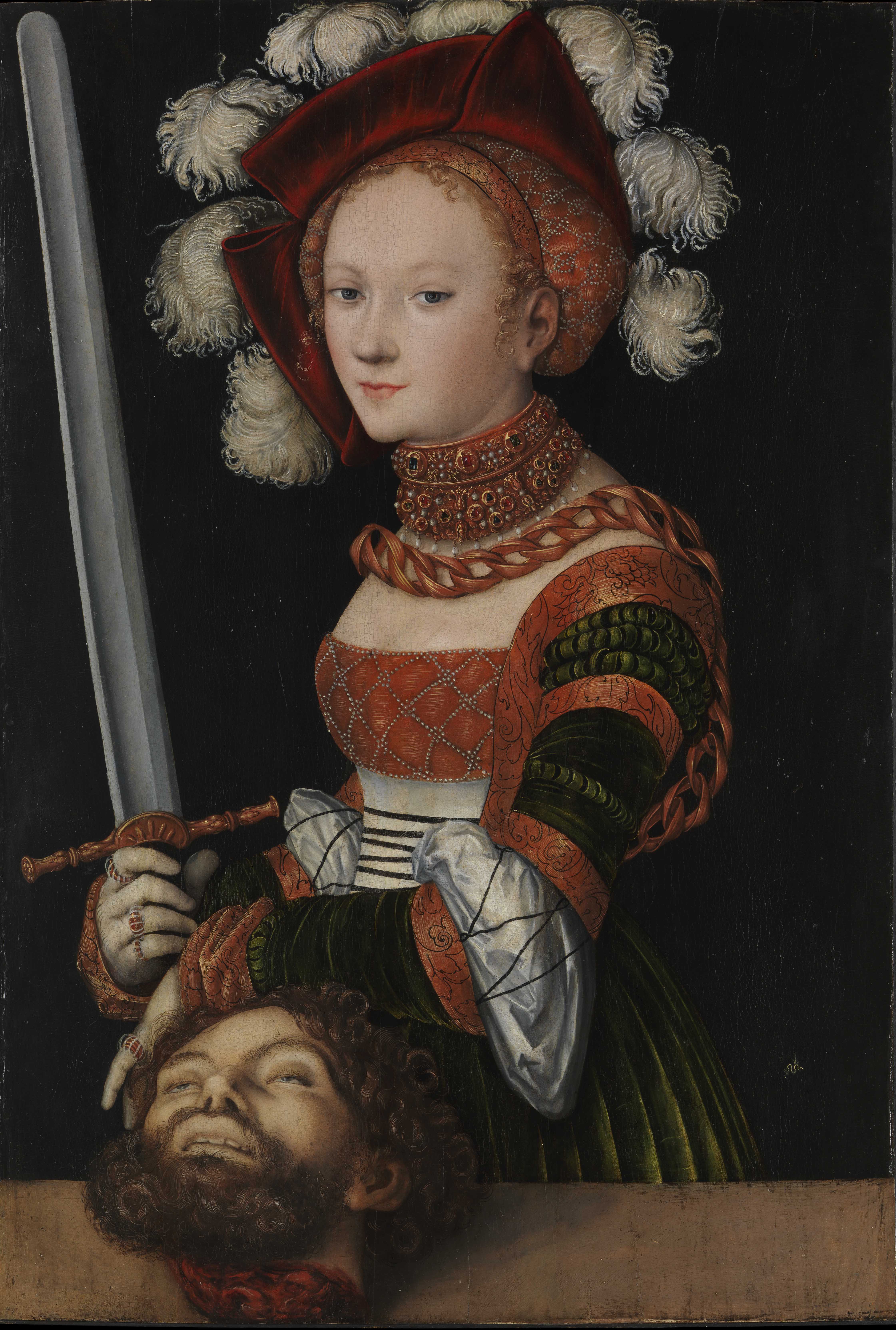 Lucas Cranach der Ältere, Judith mit dem Haupt des Holofernes, um 1530, Malerei auf Holz, 61,9 × 89,5 cm, The Metropolitan Museum of Art, Rogers Fund, 1911 / Foto: bpk | The Metropolitan Museum of Art