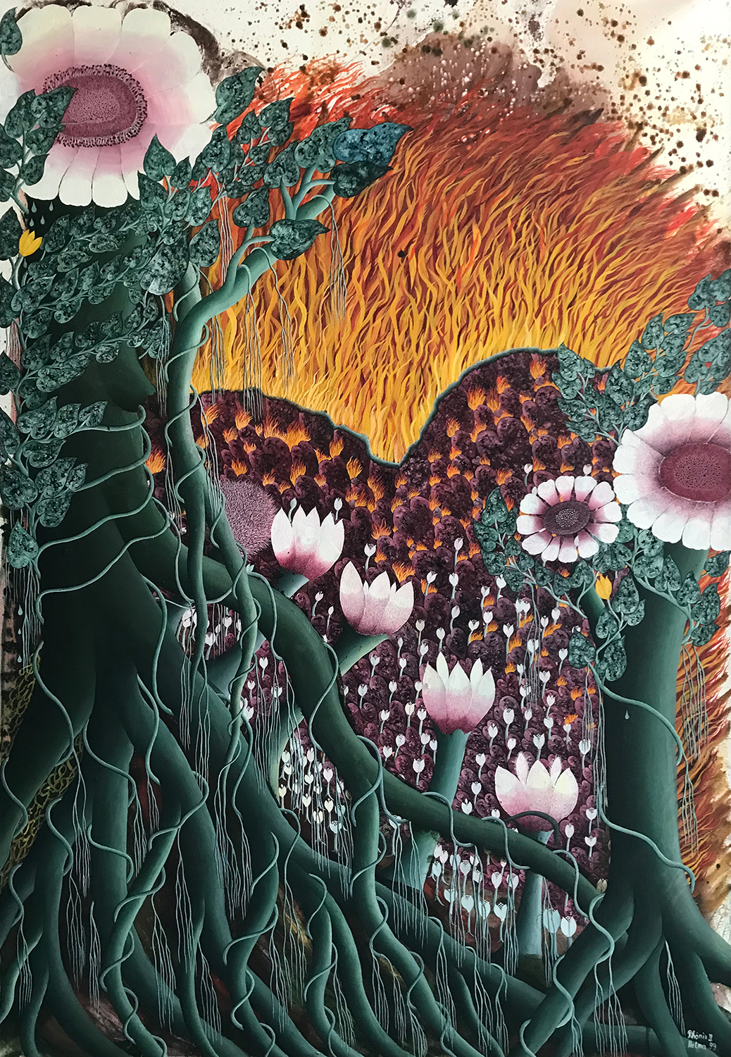 HELMA, Phönix II, 1999, Öl auf Leinwand, 150 x 100 cm