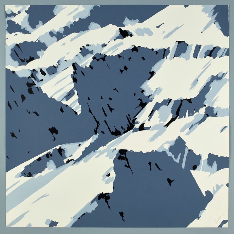    Gerhard Richter (*1932), Schweizer Alpen 1, 1969, 5 Siebdrucke, 694 x 694 mm, Hamburger Kunsthalle, erworben 1971 von der Griffelkunst-Vereinigung Hamburg e. V. © Gerhard Richter 2025 (29072025), Foto: Griffelkunst-Vereinigung Hamburg e. V.     