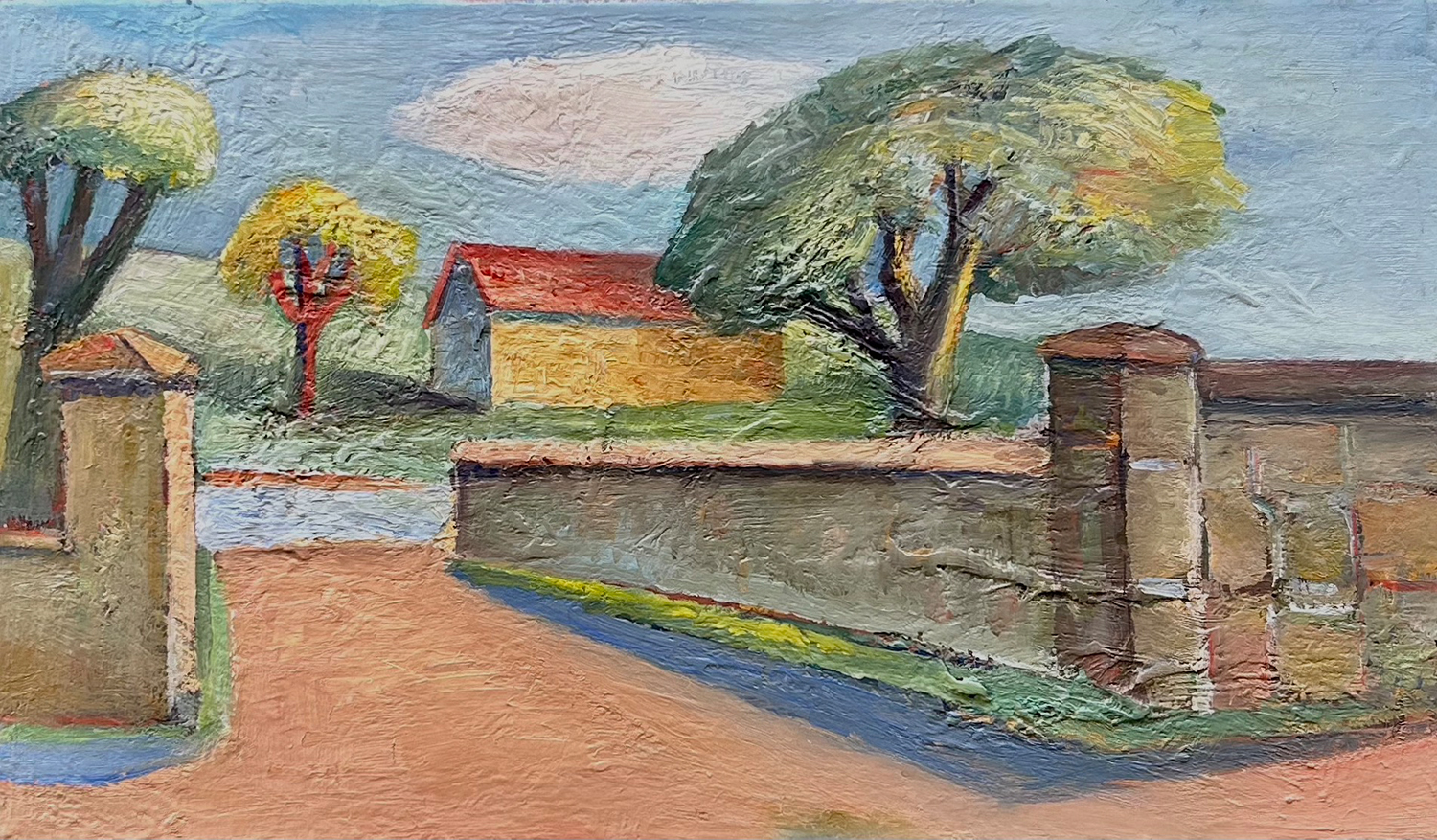 Ralf Kerbach, Die andere Seite, 2024, Öl auf Leinwand, 37,5 x 64 cm