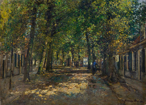German Grobe, Die Voorstraat in Katwijk a. d. Rijn, Öl auf Leinwand, Maße ohne Rahmen: 66 x 91 cm, Museum Kunstpalast, Düsseldorf, Schenkung Eberhard Bieber, Düsseldorf, Inv. Nr. M 2015-9, Foto: Horst Kolberg, Neuss