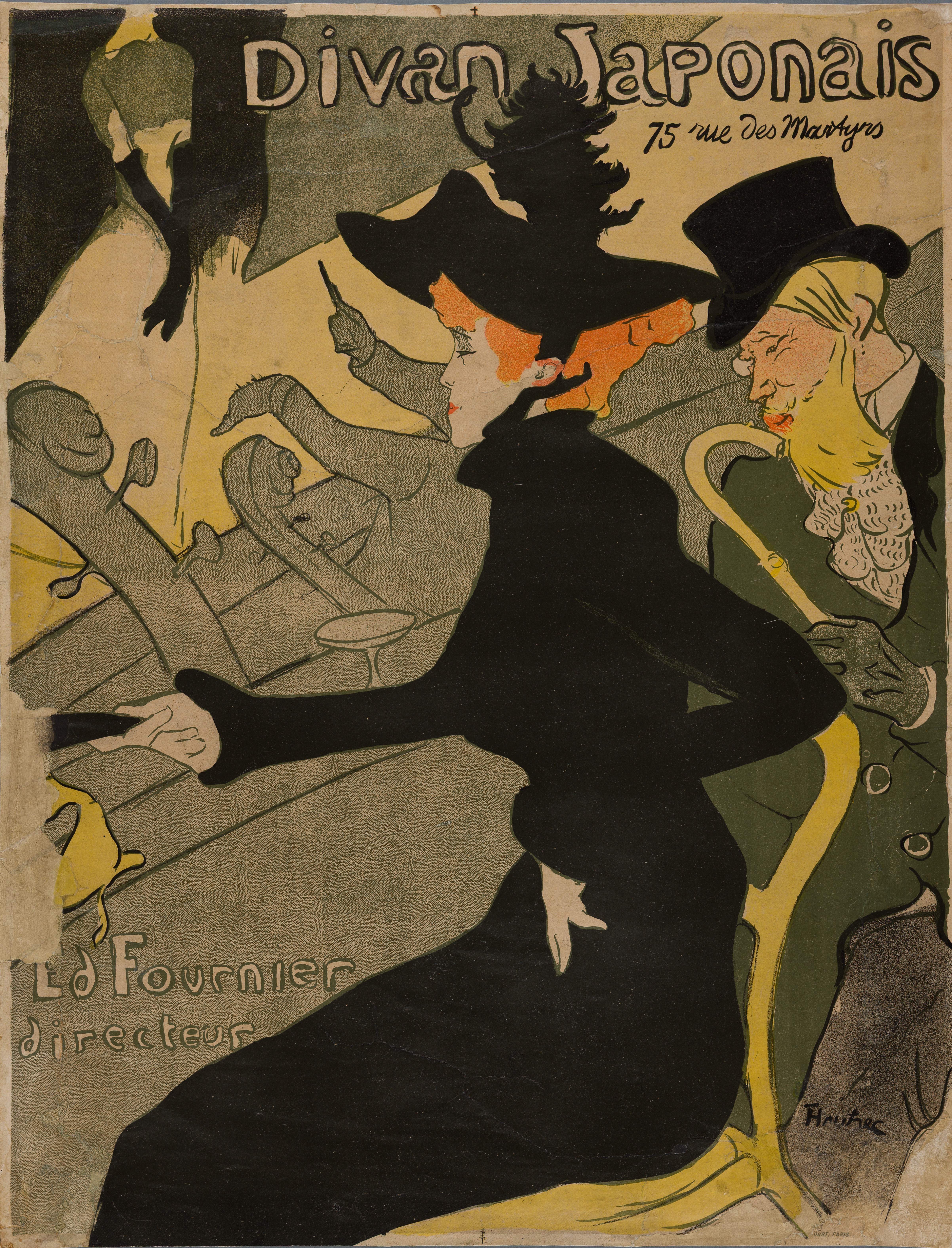 Henri de Toulouse-Lautrec, Divan Japonais 75 rue Des Martyrs Ed Fournier directeur, 1893, Foto: Kunsthalle Mannheim, Kathrin Schwab