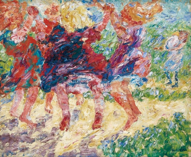 Emil Nolde „Wildtanzende Kinder“, 1909, Dauerleihgabe des Kultusministeriums © Nolde Stiftung Seebüll, Foto: Kunsthalle zu Kiel