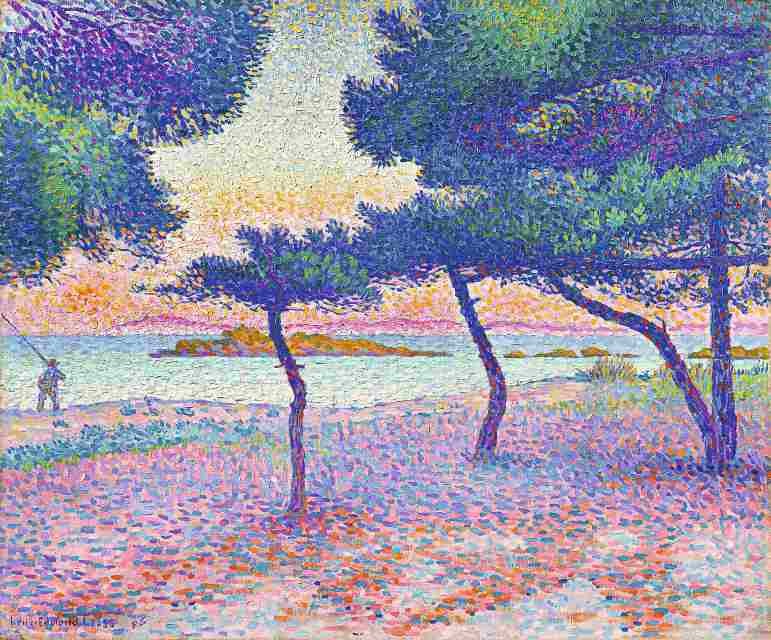 Henri-Edmond Cross, Der Strand von Saint-Clair, 1896, Privatsammlung