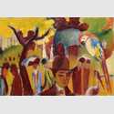 August Macke, Kleiner Zoologischer Garten in Braun und Gelb, 1912, Museum Frieder Burda, Baden-Baden