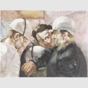 Werner Tuebke: Drei Bauarbeiter. Studie zu Arbeiterklasse und Intelligenz, 1970, Aquarell. Copyright VG Bild-Kunst, Bonn 2025.