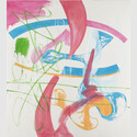 Michel Majerus (1967–2002). MoM Block nr. 27, 1998. Acryl auf Baumwolle. Städel Museum, Frankfurt am Main, Eigentum des Städelschen Museums-Vereins e.V. © Michel Majerus Estate, 2020