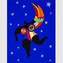 Niki de Saint Phalle, Angel with Stars, um 1992, Farbsiebdruck auf festem Papier, 65 x 50 cm, Sprengel Museum Hannover, Hannover, Schenkung Niki de Saint Phalle (2000); © Niki Charitable Art Foundation, Foto: Herling/Herling/Werner, Sprengel Museum Hannover