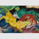 Franz Marc, Kühe, rot, grün, gelb, 1911, Öl auf Leinwand, 62 cm x 87,5 cm, Copyright Städtische Galerie im Lenbachhaus und Kunstbau München